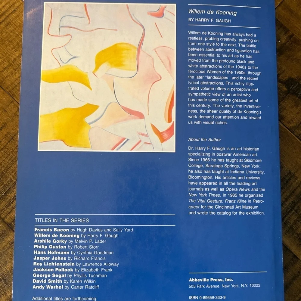 Willem de Kooning Art Book by Abbeville Modern Masters, Second Printing, 1983. - Picture 9 of 11